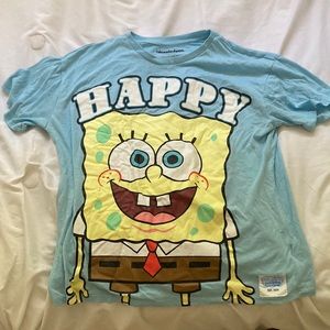 Spongebob Shirt. Brand: Nickelodeon , Color: Mainly Blue, Material is thin